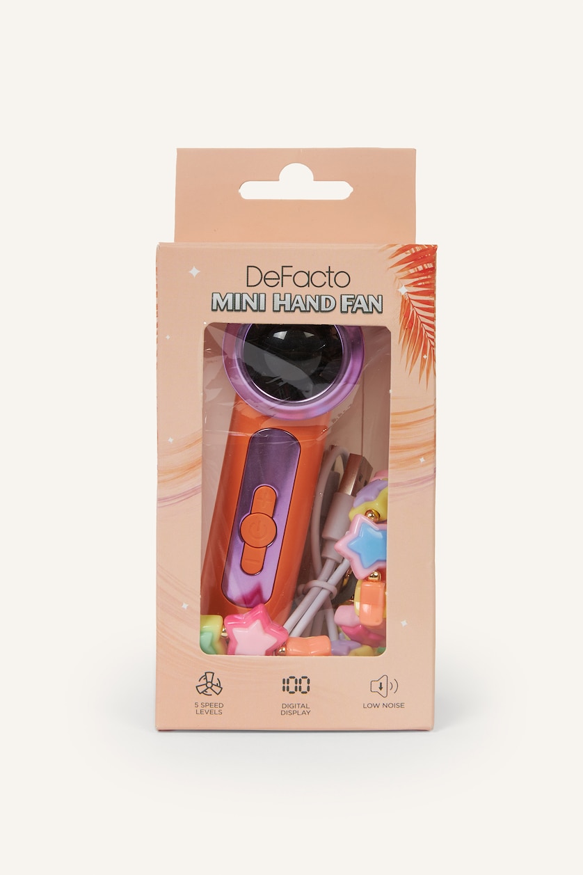 Kadın Somon Taşınabilir Mini El Fanı & Charm