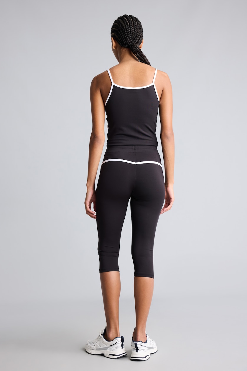 Woman Black High Waist Leggings