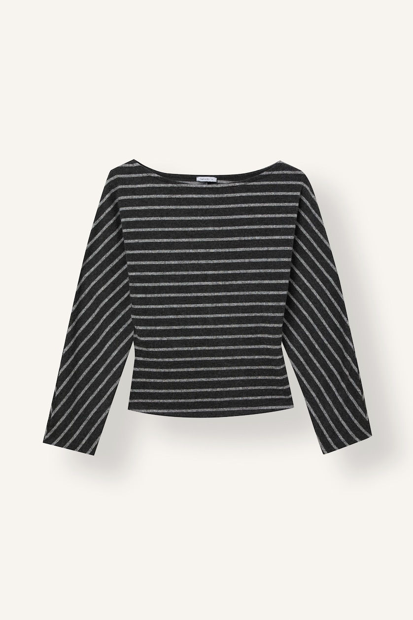Women Anthracite Slim Fit Long Sleeve T-Shirt