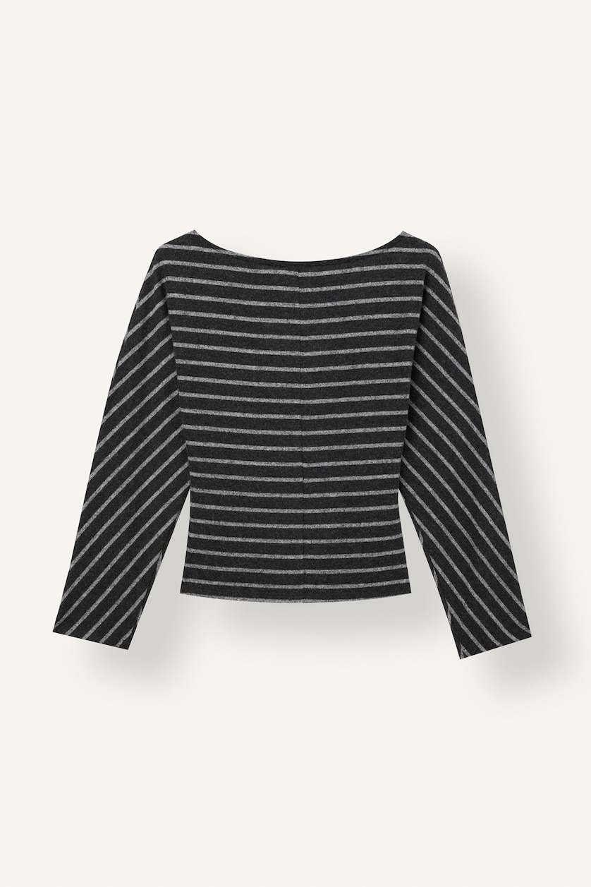 Women Anthracite Slim Fit Long Sleeve T-Shirt