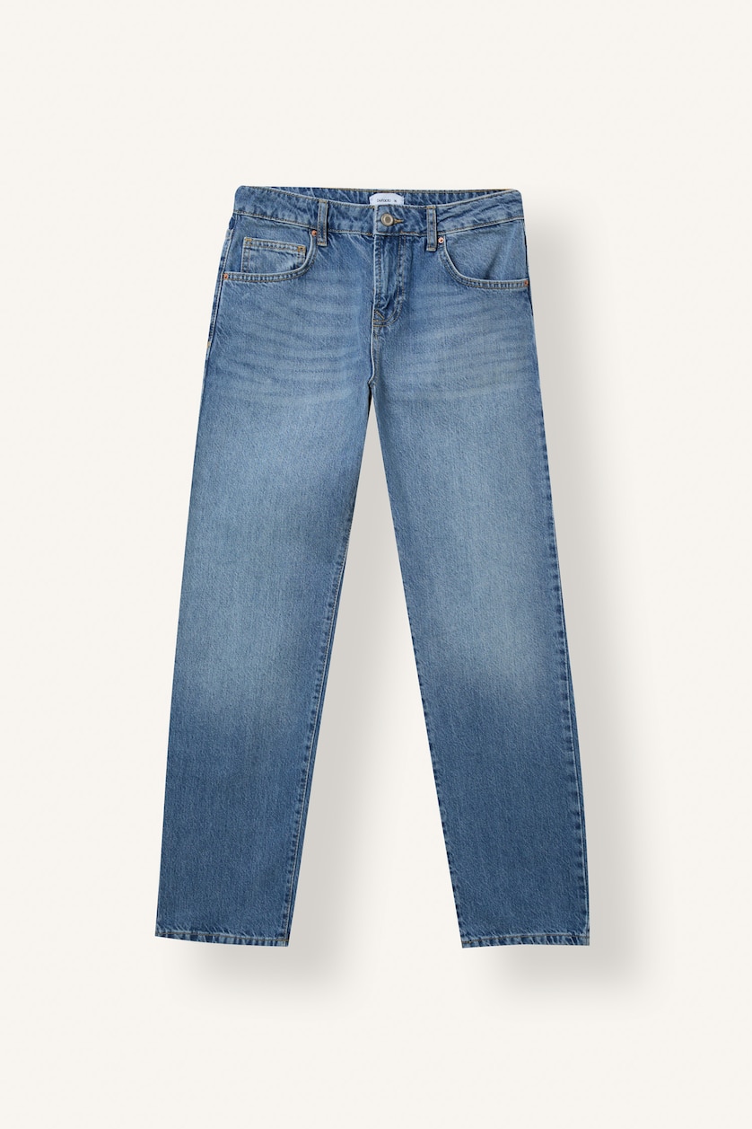 Women Blue Straight Fit High Waist Trousers