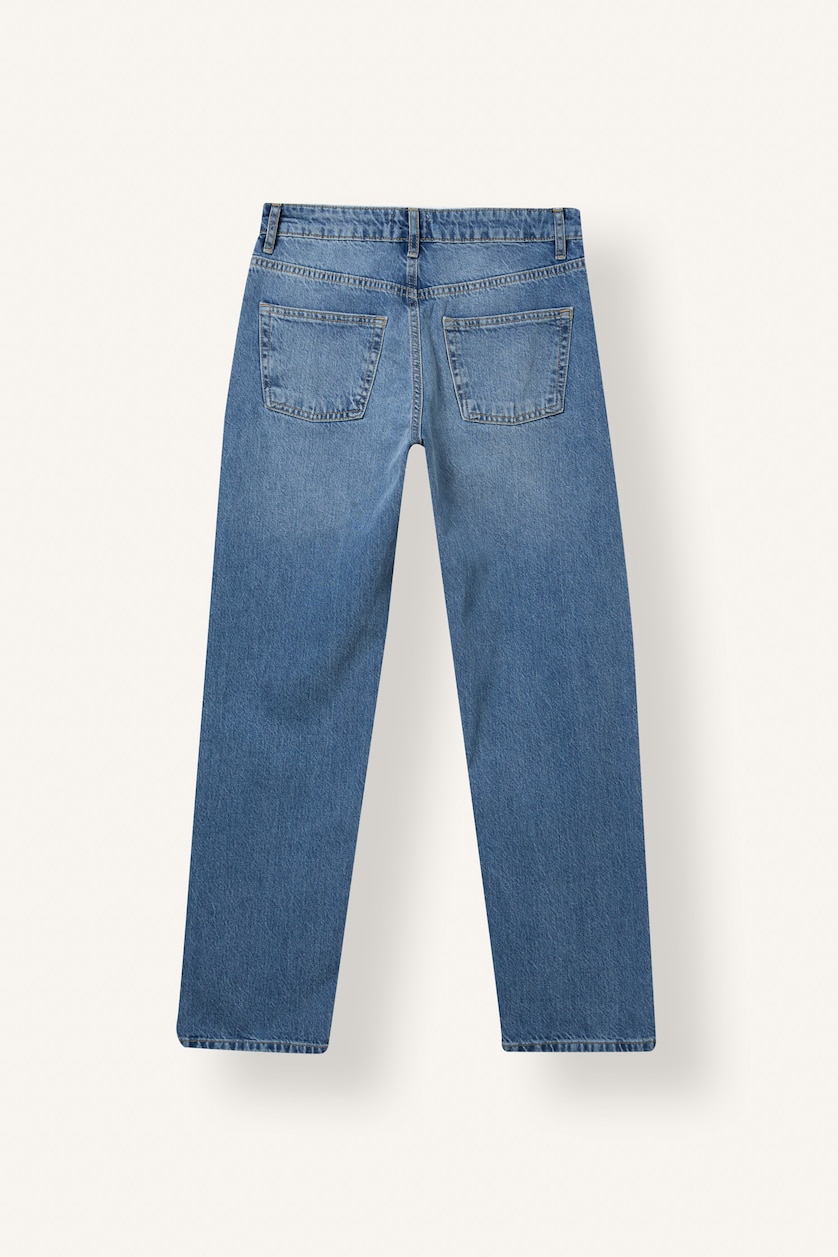 Women Blue Straight Fit High Waist Trousers