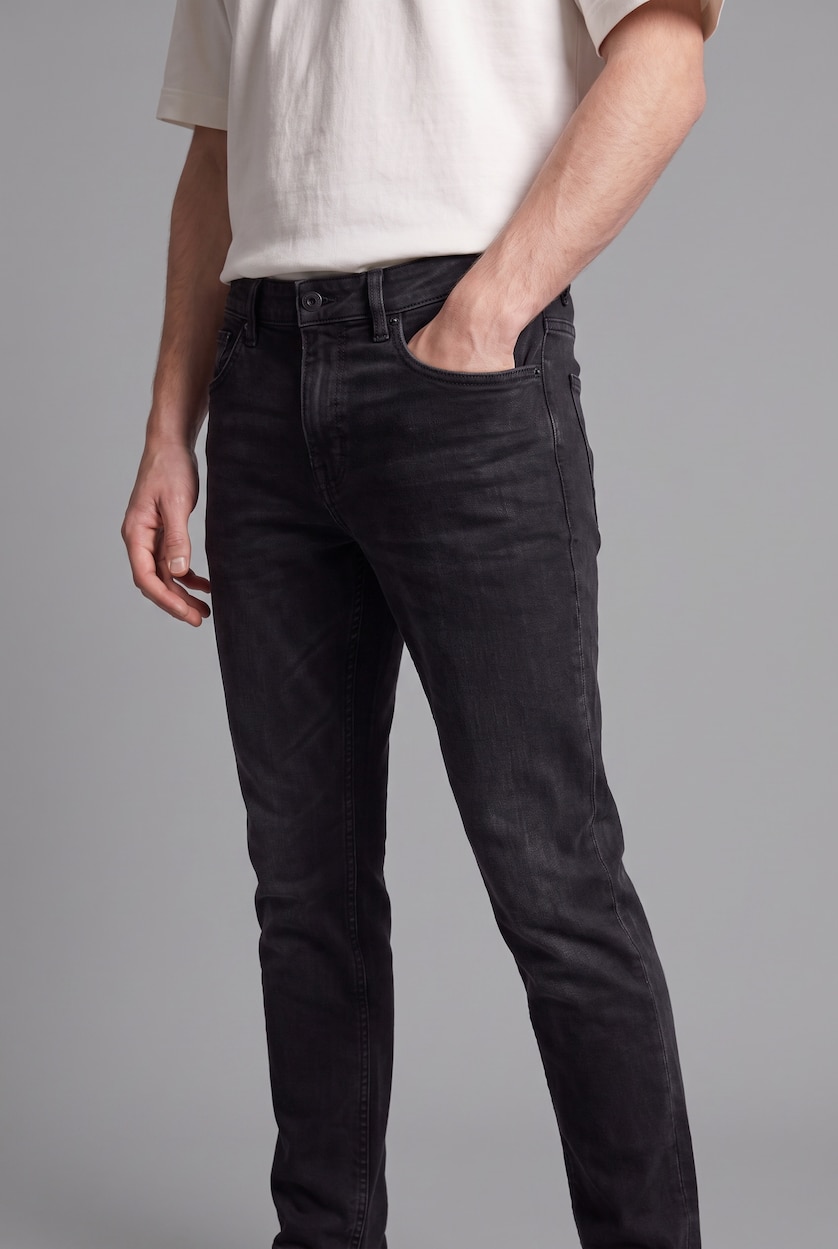 Man Black Pedro Slim Fit Trousers