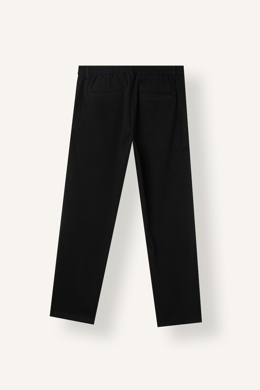 Men Black Normal Waist Sergio Regular Fit Trousers