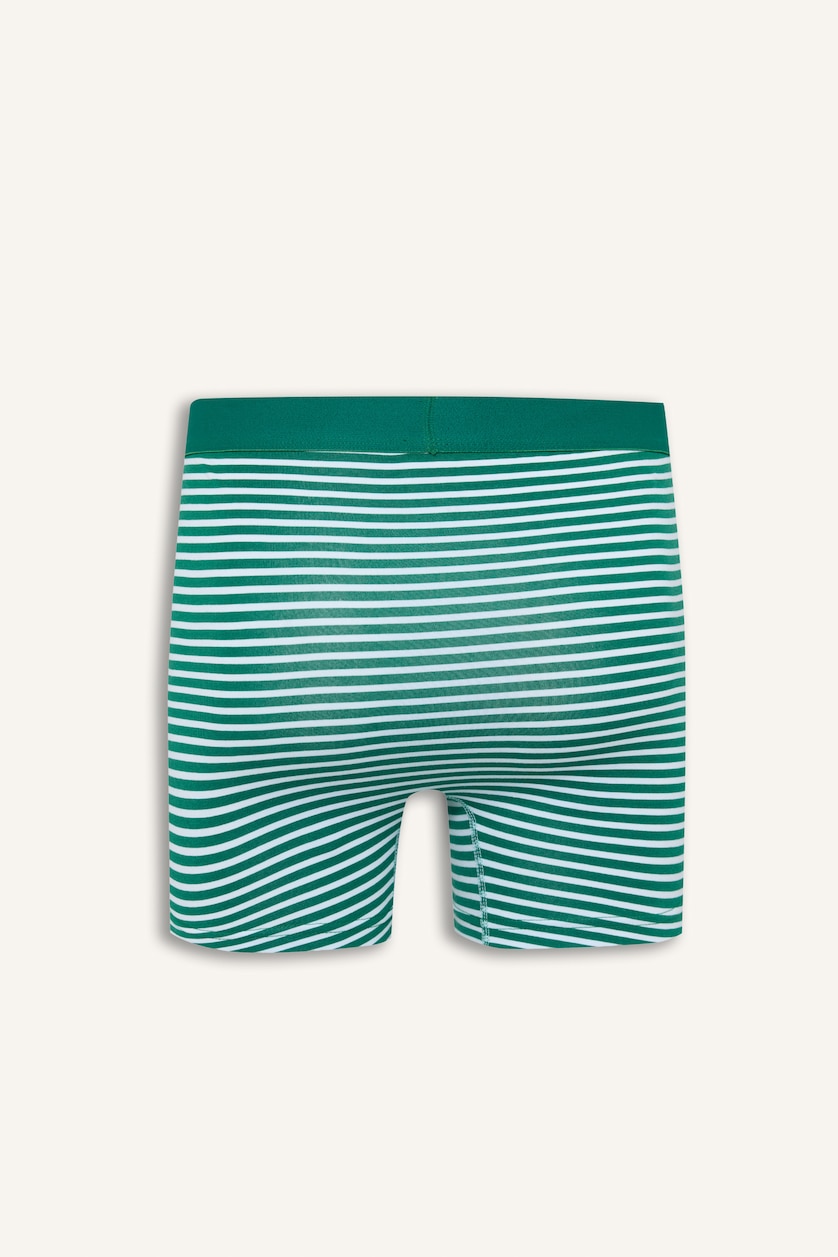 Erkek Lacivert Regular Fit Çizgili 2'li Boxer
