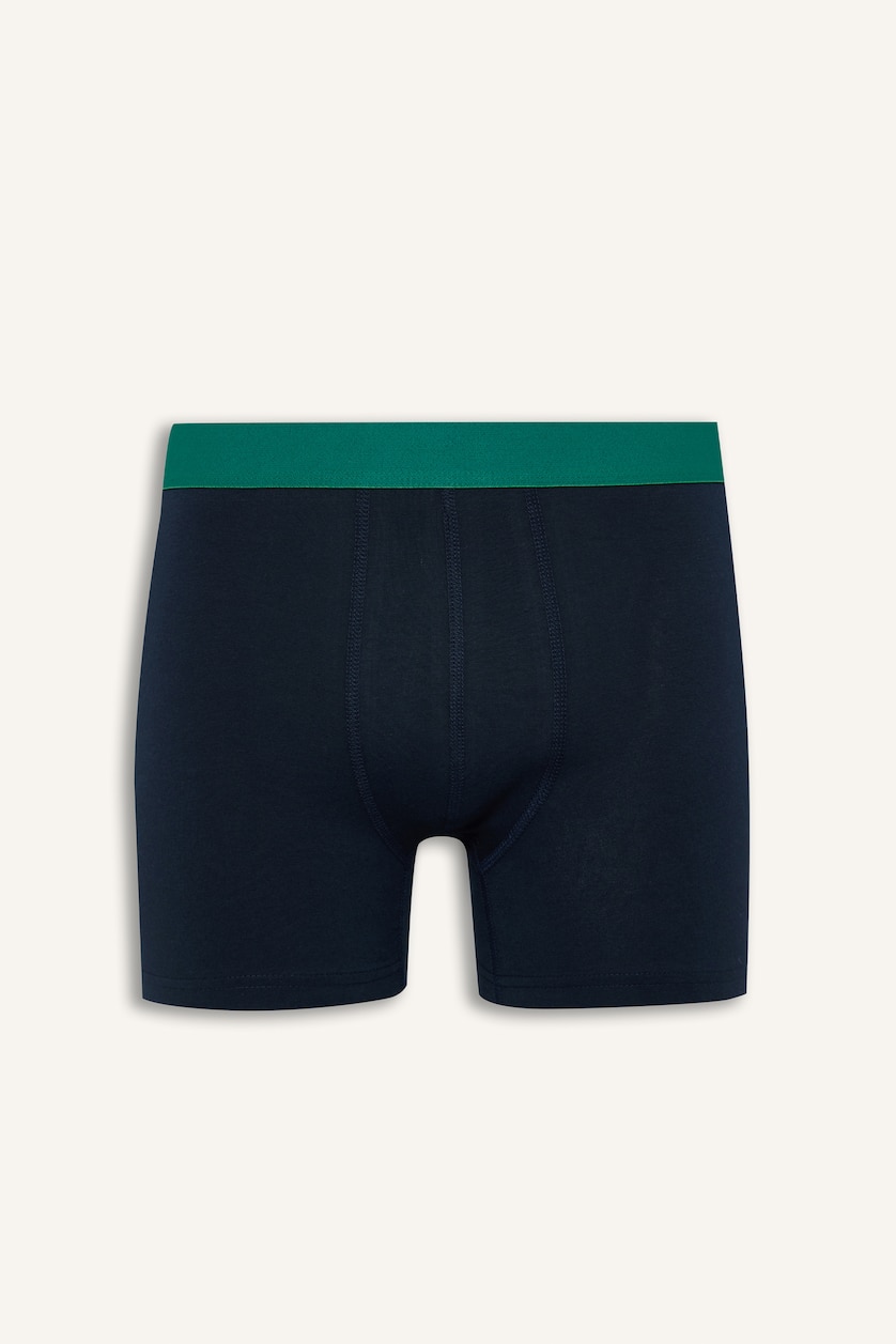 Erkek Lacivert Regular Fit Çizgili 2'li Boxer