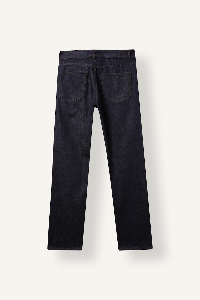 Men Dark Blue Straight Fit Trousers