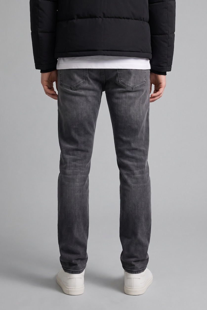 Men Grey Normal Waist Sergio Regular Fit Trousers