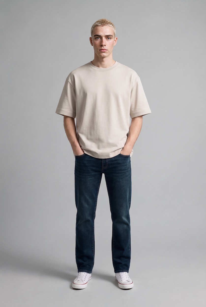 رجال أزرق غامق Normal Waist Sergio Regular Fit Trousers
