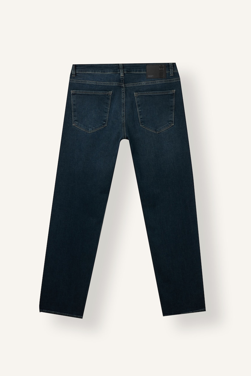 رجال أزرق غامق Normal Waist Sergio Regular Fit Trousers