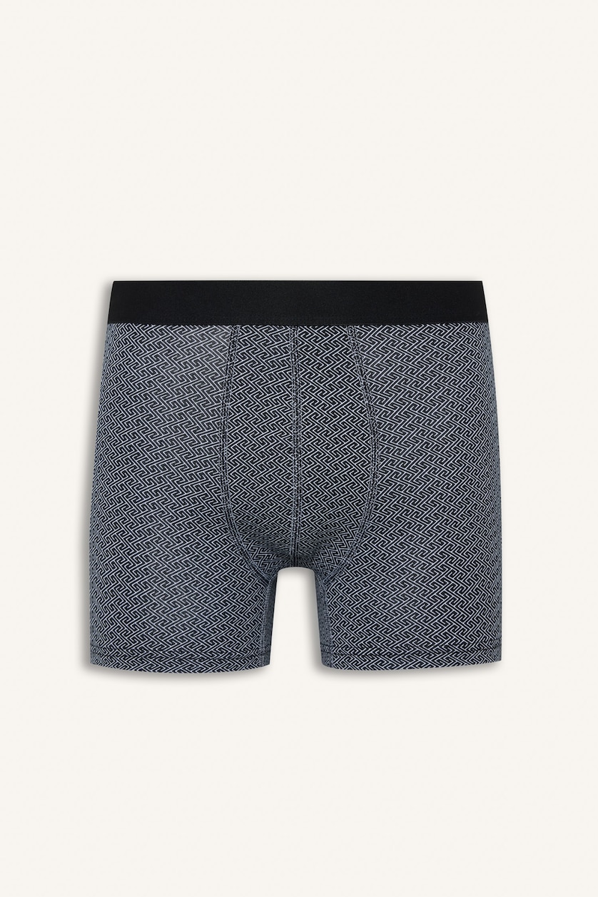 MAN Black Regular Fit 2-Pack Ethnic Print Cotton Boxers