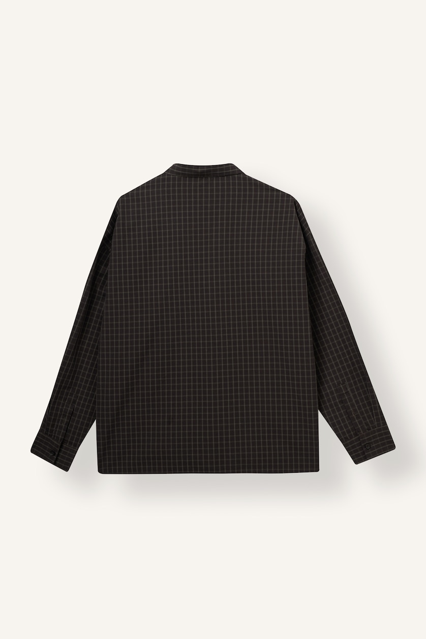 Men Black Boxy Fit Cotton Long Sleeve Shirt