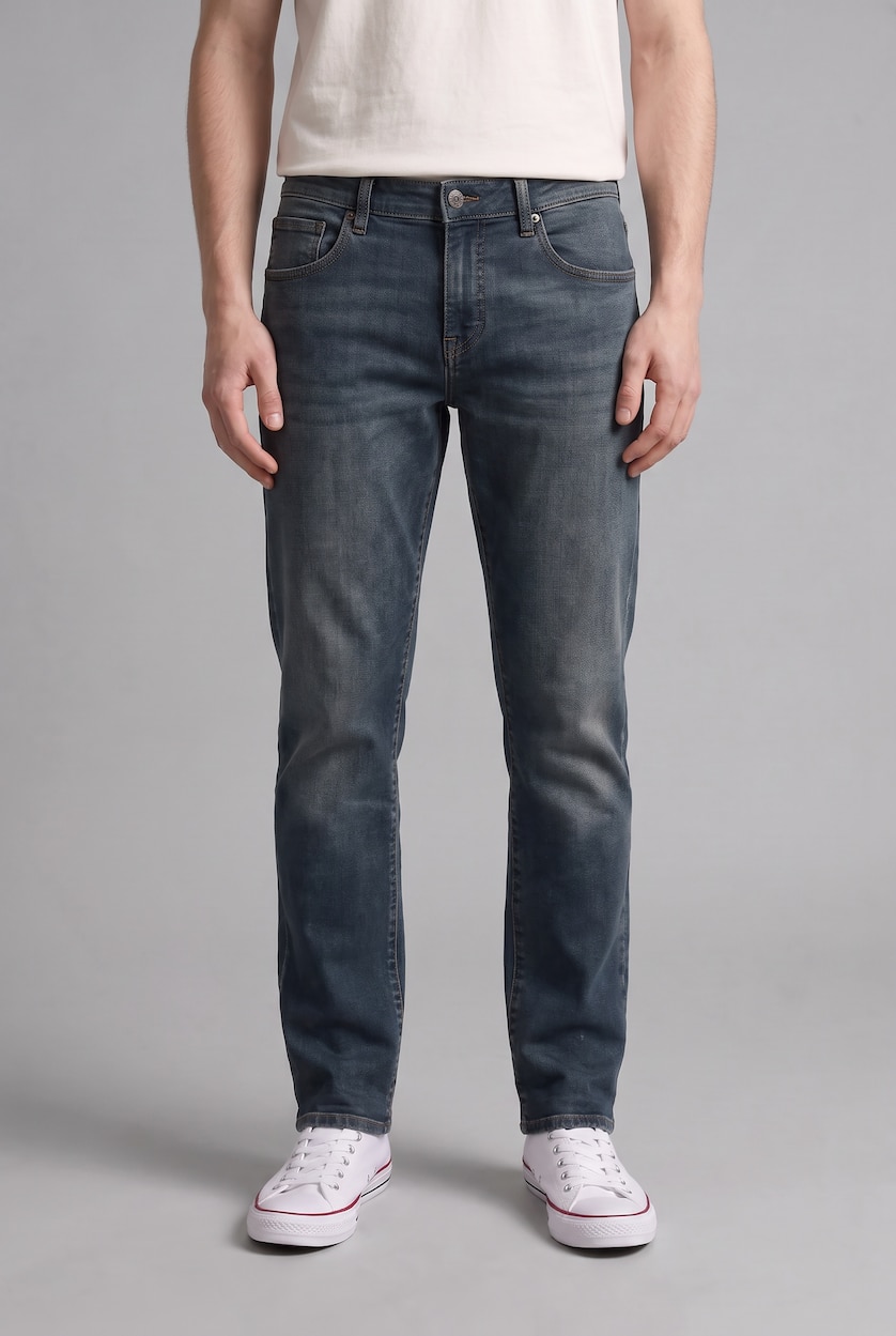 Men Dark Green Normal Waist Sergio Regular Fit Trousers