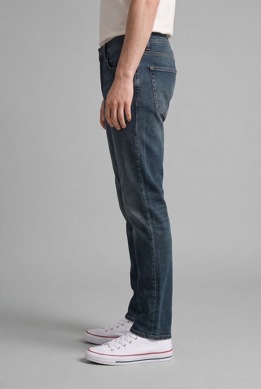 Men Dark Green Normal Waist Sergio Regular Fit Trousers