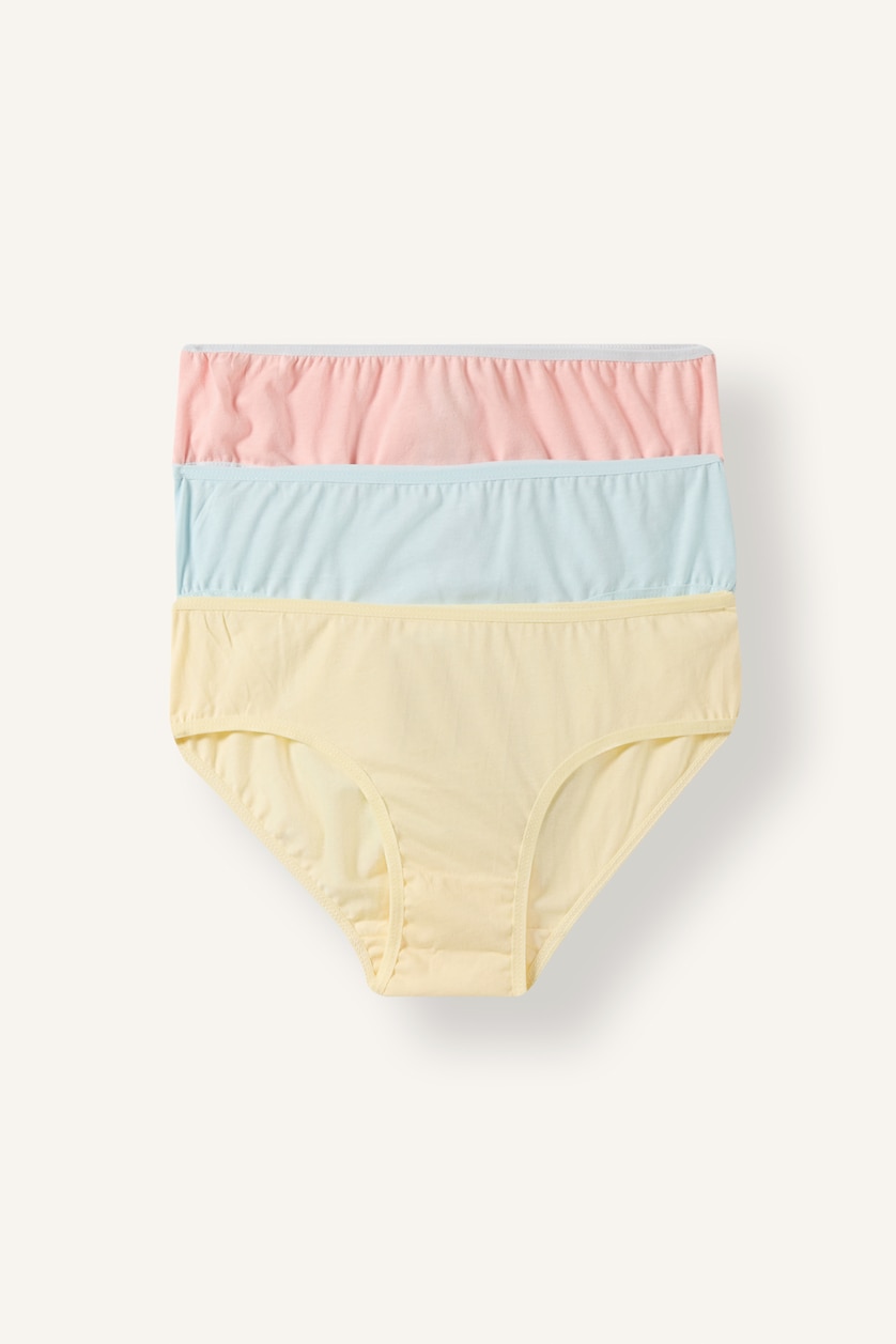 Kız Çocuk - Genç Kız Pembe 3'lü Slip Külot Seti Kız Çocuk