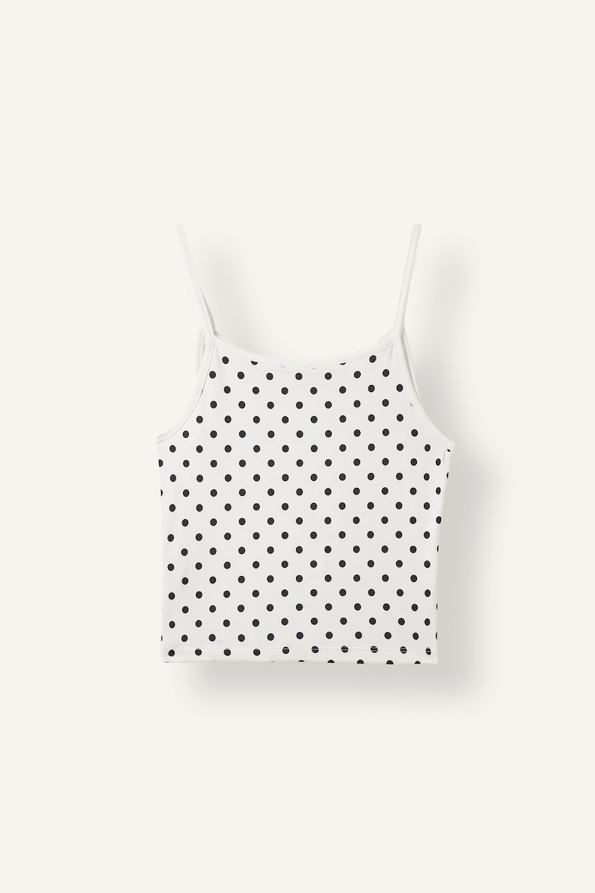 Women White Slim Fit Crew Neck Sleeveless Tank Top