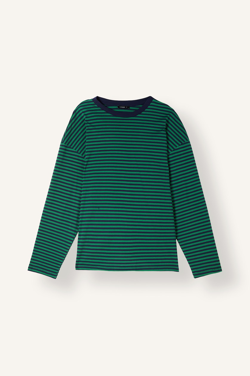 Women NAVY Oversize Fit Long Sleeve T-Shirt