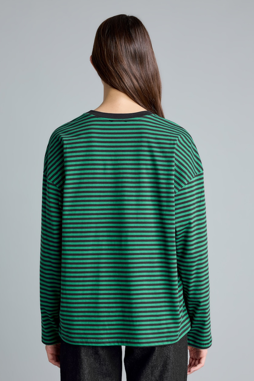 WOMAN NAVY Oversize Fit Long Sleeve T-Shirt
