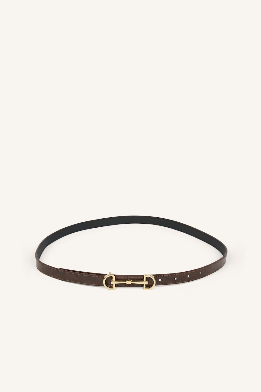 Women Dark Brown Woman Dress Belt