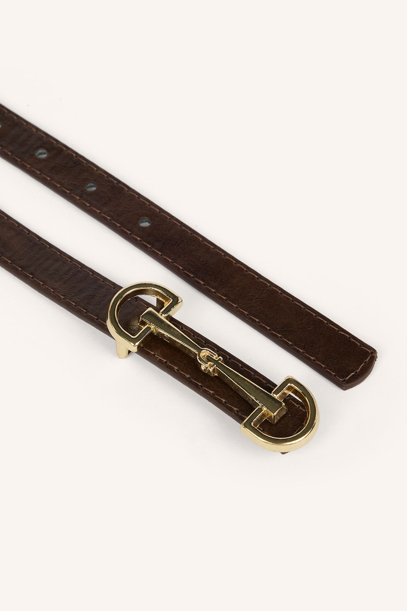 Women Dark Brown Woman Dress Belt
