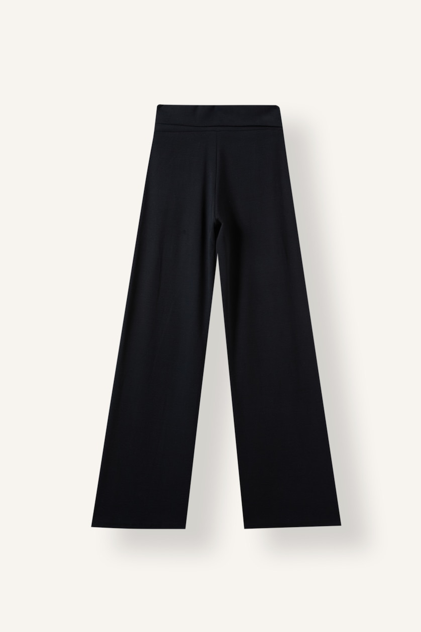 Women Black Flare Ribana Trousers