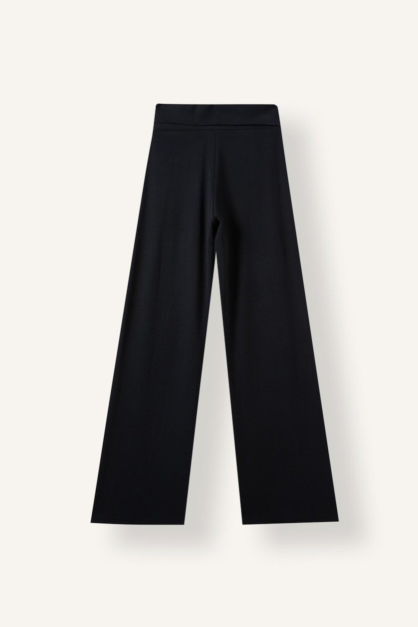 WOMAN Black Flare Ribana Trousers