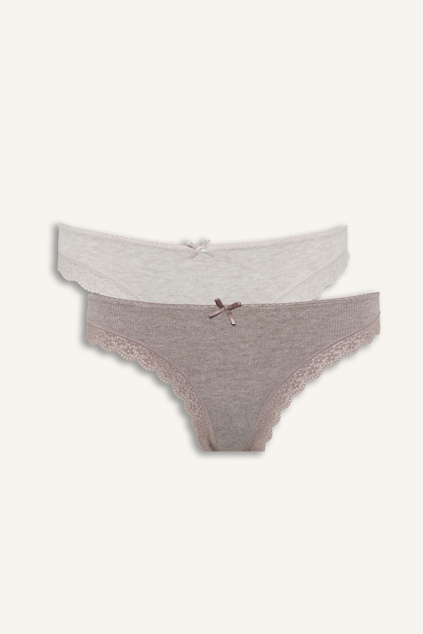 Women Light Brown Melange Ribana 2 piece