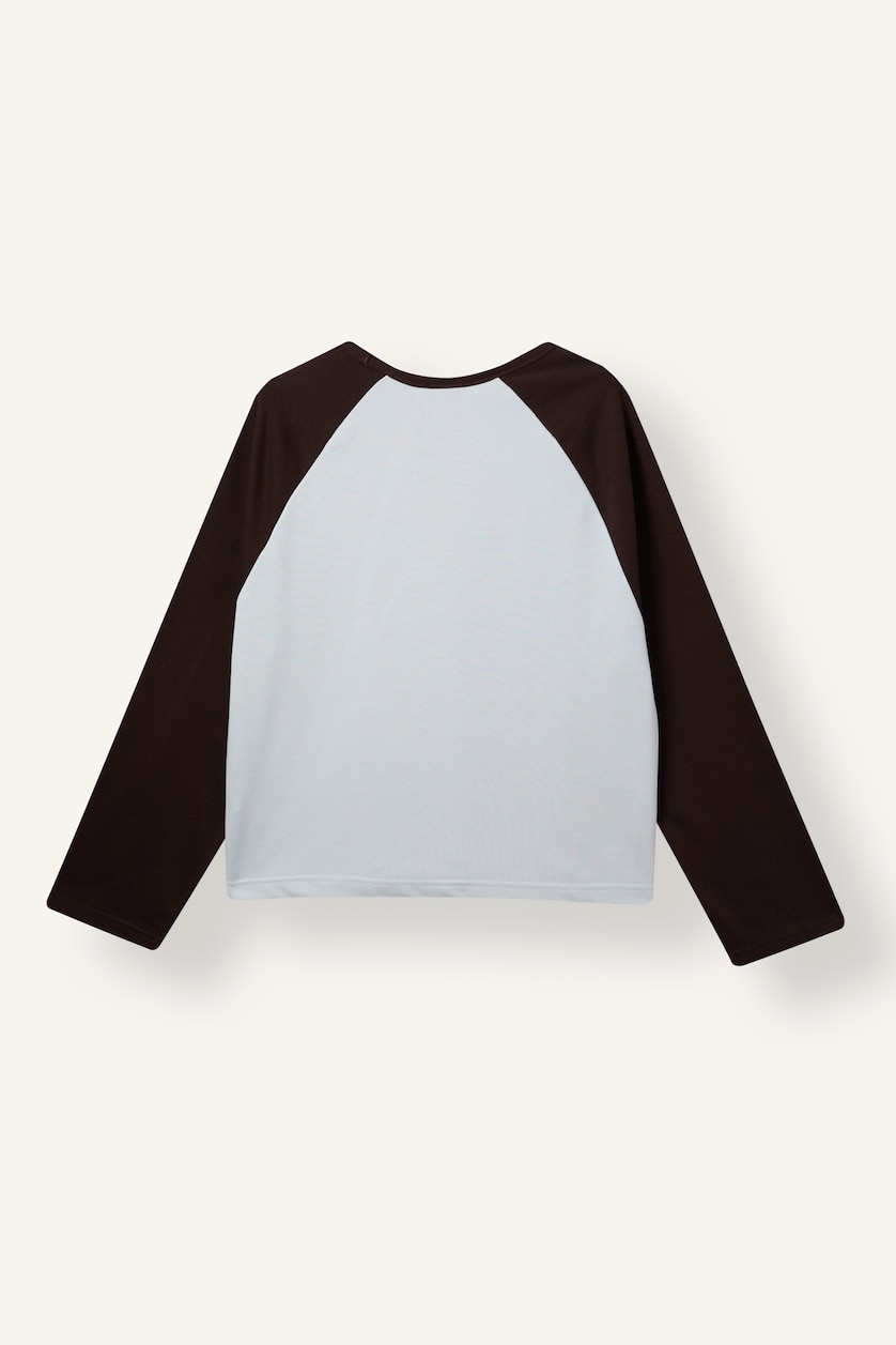 Women Light Blue Loose Fit Long Sleeve T-Shirt