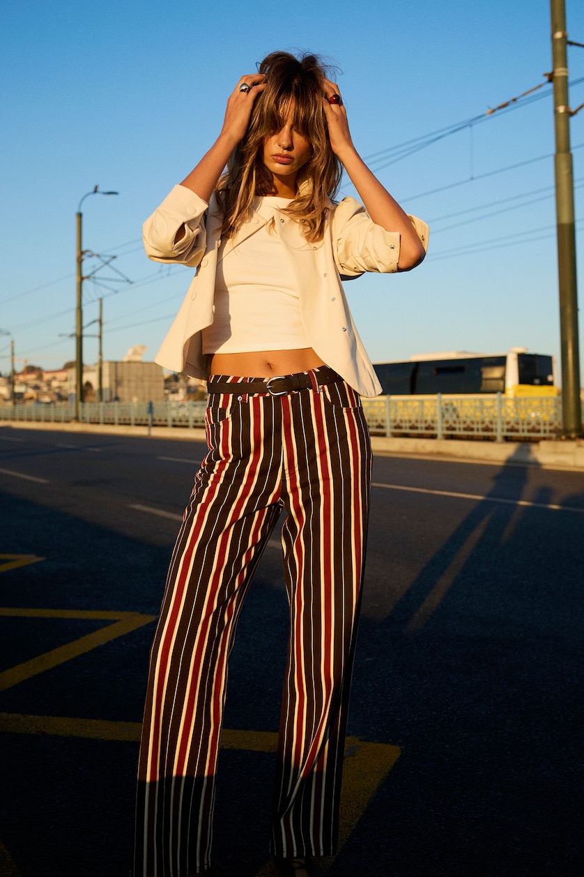 Women Brown Normal Waist Straight Fit Trousers