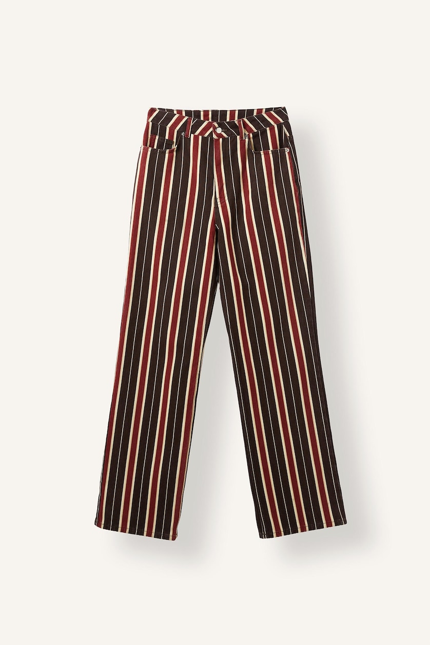 Women Brown Normal Waist Straight Fit Trousers