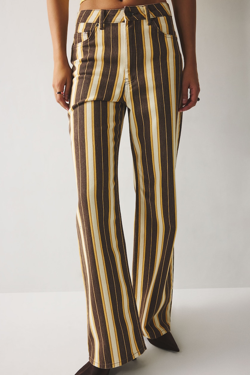 Woman Beige Normal Waist Straight Fit Trousers