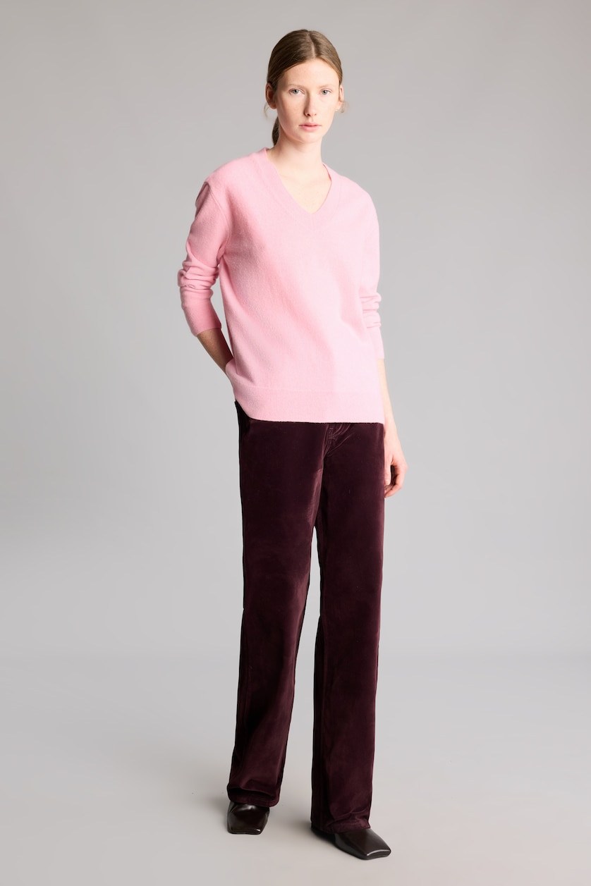 Kadın Bordo Straight Gabardın Pantolon