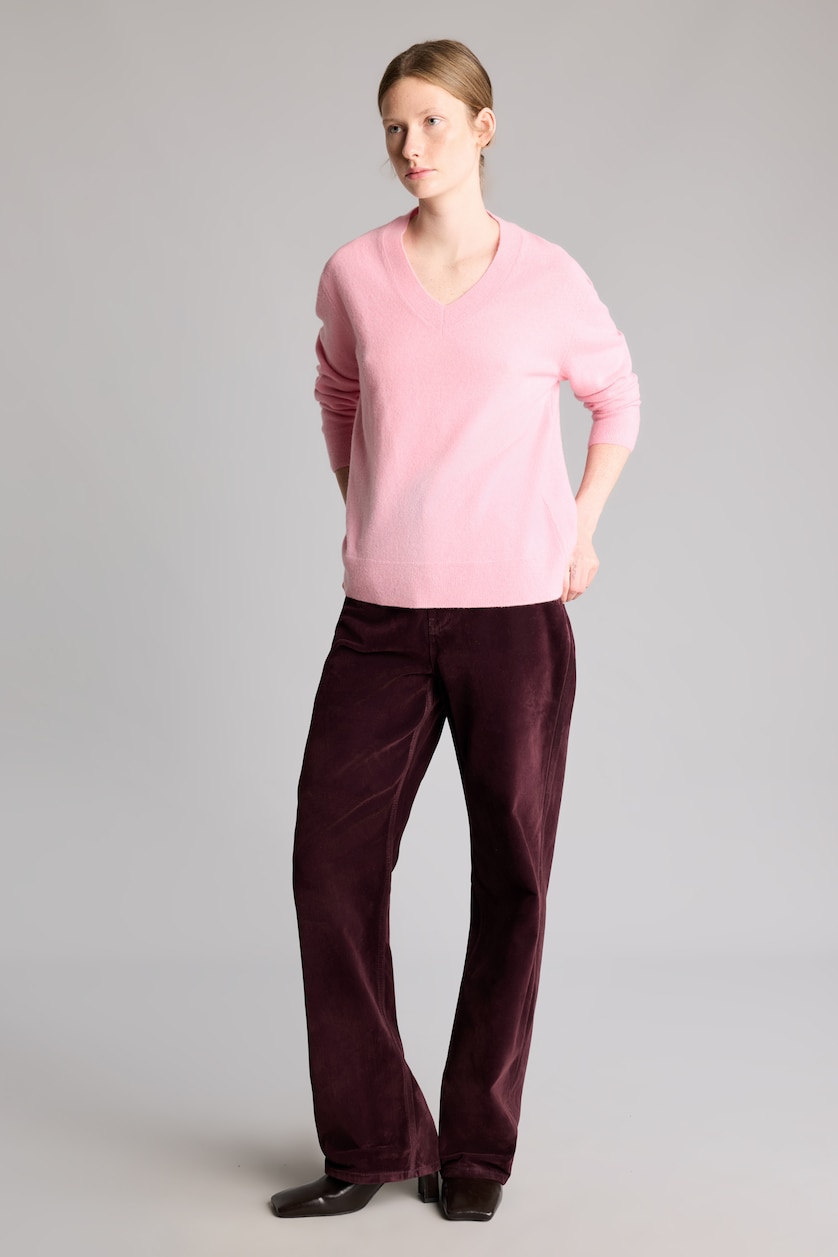 Kadın Bordo Straight Gabardın Pantolon