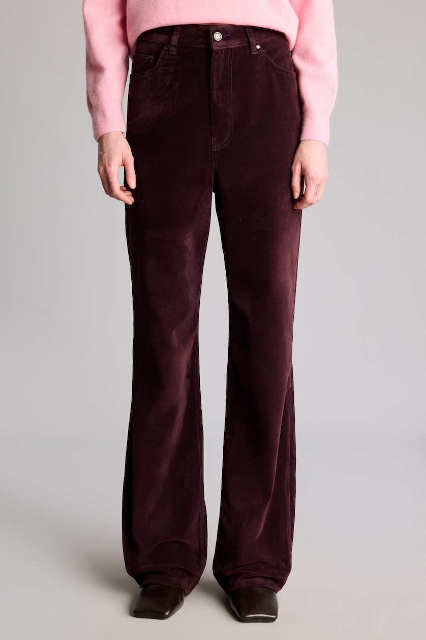 Kadın Bordo Straight Gabardın Pantolon