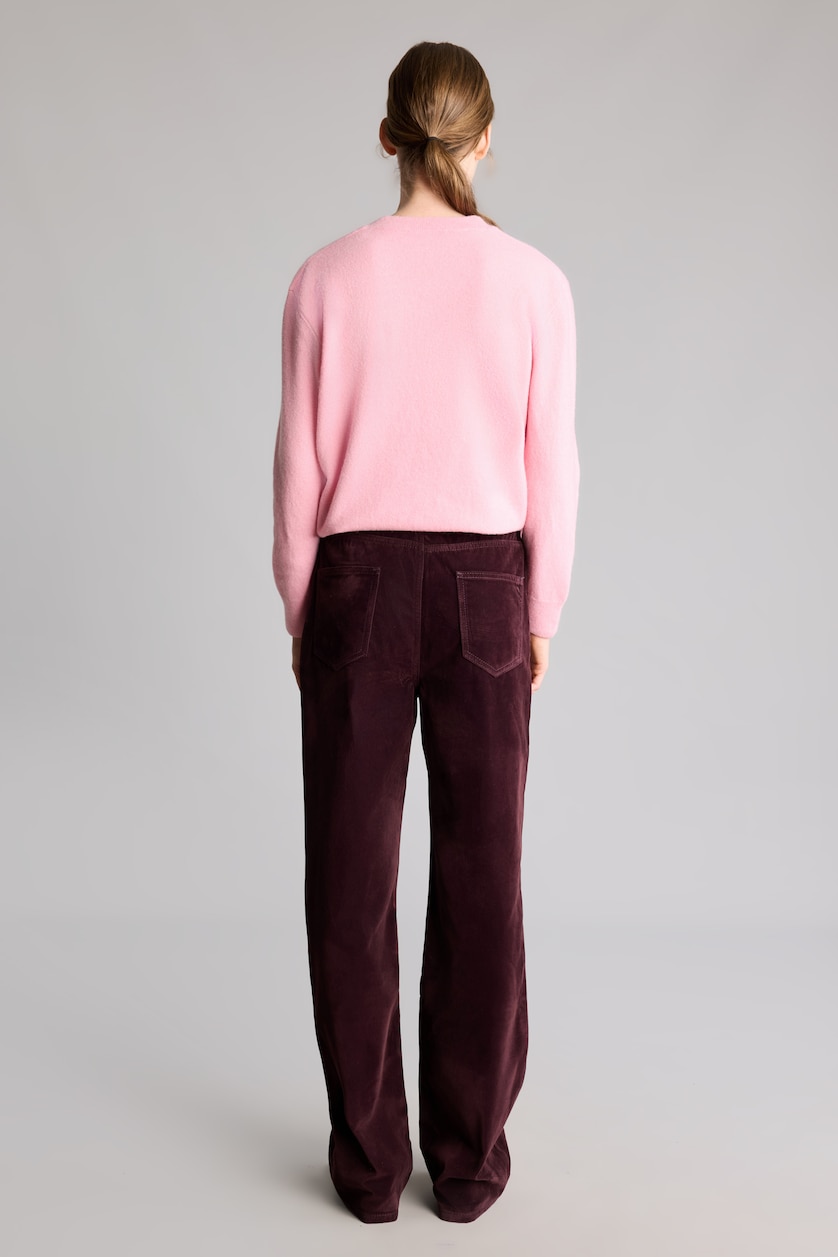 Kadın Bordo Straight Gabardın Pantolon