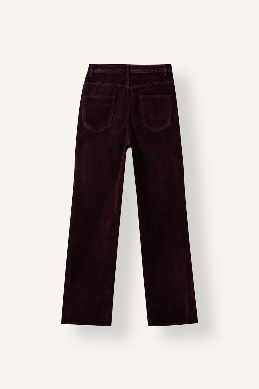 Kadın Bordo Straight Gabardın Pantolon