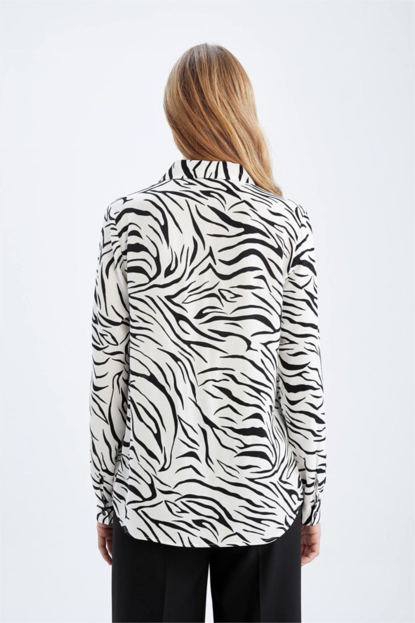 Woman Ecru Regular Fit Long Sleeve Shirt