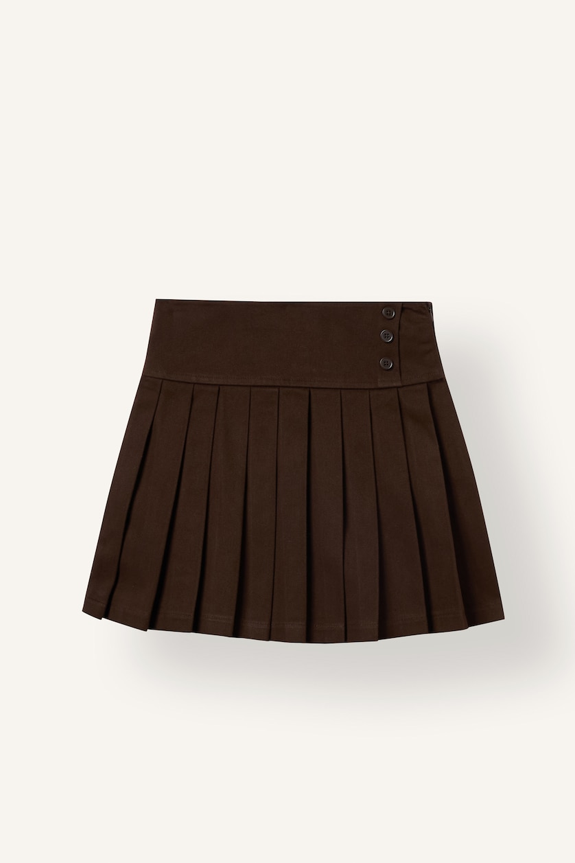 Young Girls - Teen Girls Brown Girl Gabardine A Cut Skirt