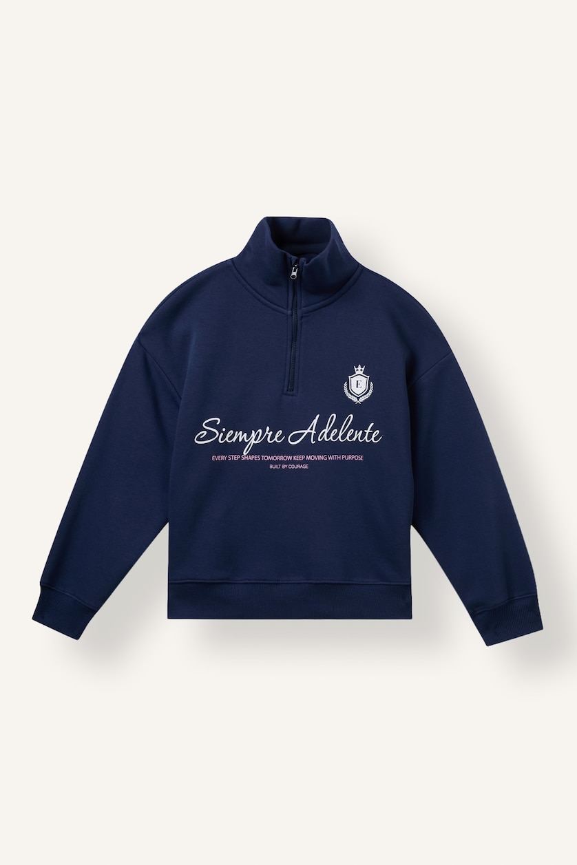 Young Girls - Teen Girls NAVY Woman Oversize Fit Slogan Sweatshirt