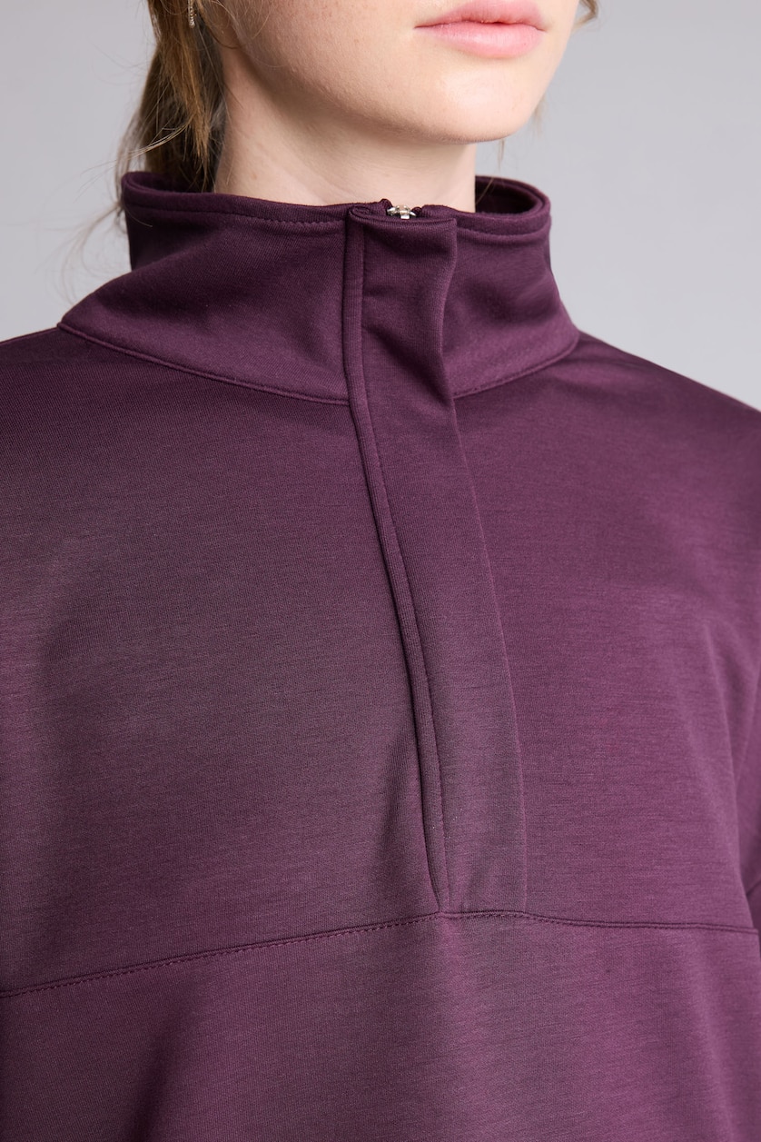 Women Dark Purple Balloon Fit Sweatshirt
