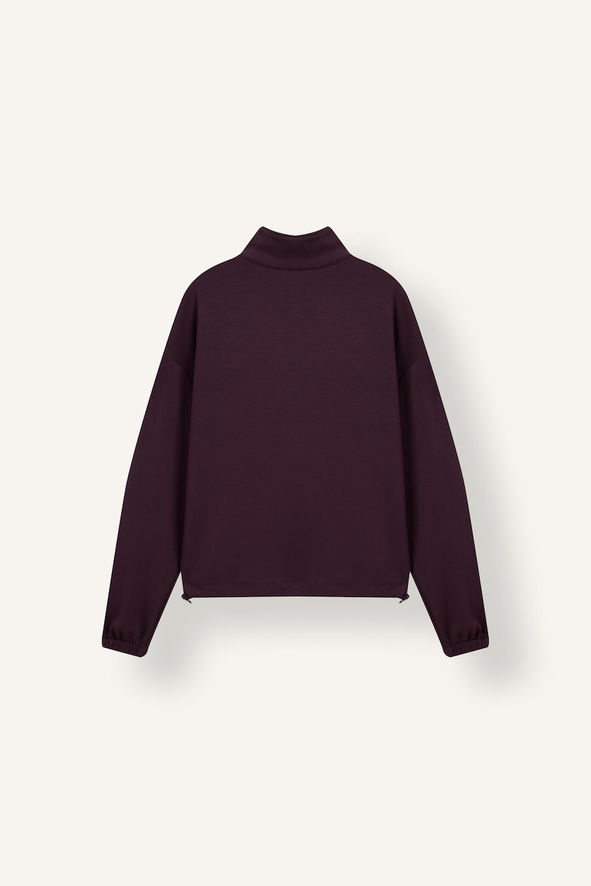 Women Dark Purple Balloon Fit Sweatshirt