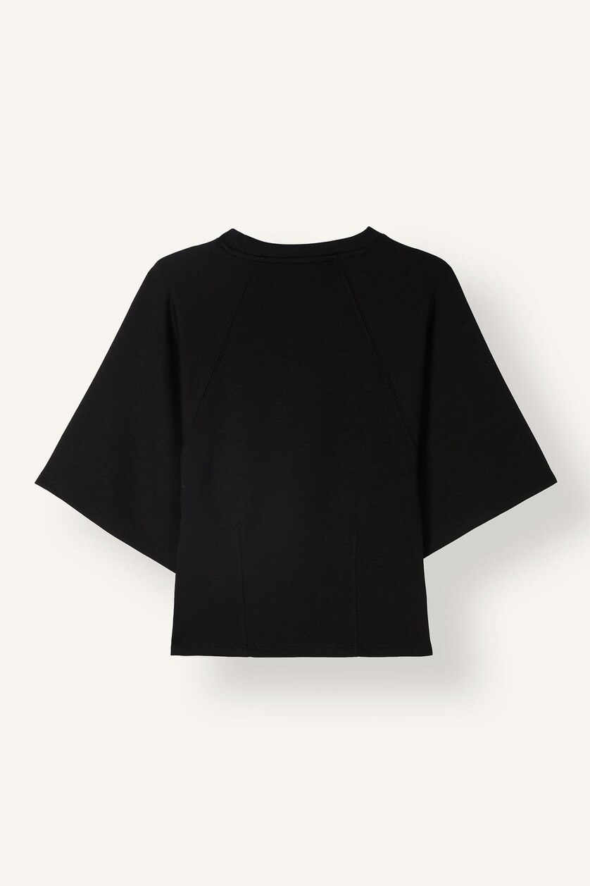 Women Black Regular Fit Short Sleeve T-Shirt