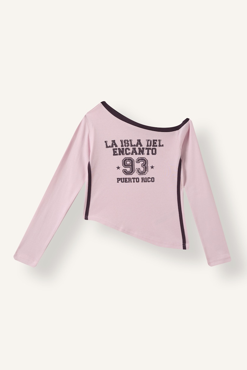 Young Girls - Teen Girls Light Pink Fashion Fit Slogan Long Sleeve T-Shirt
