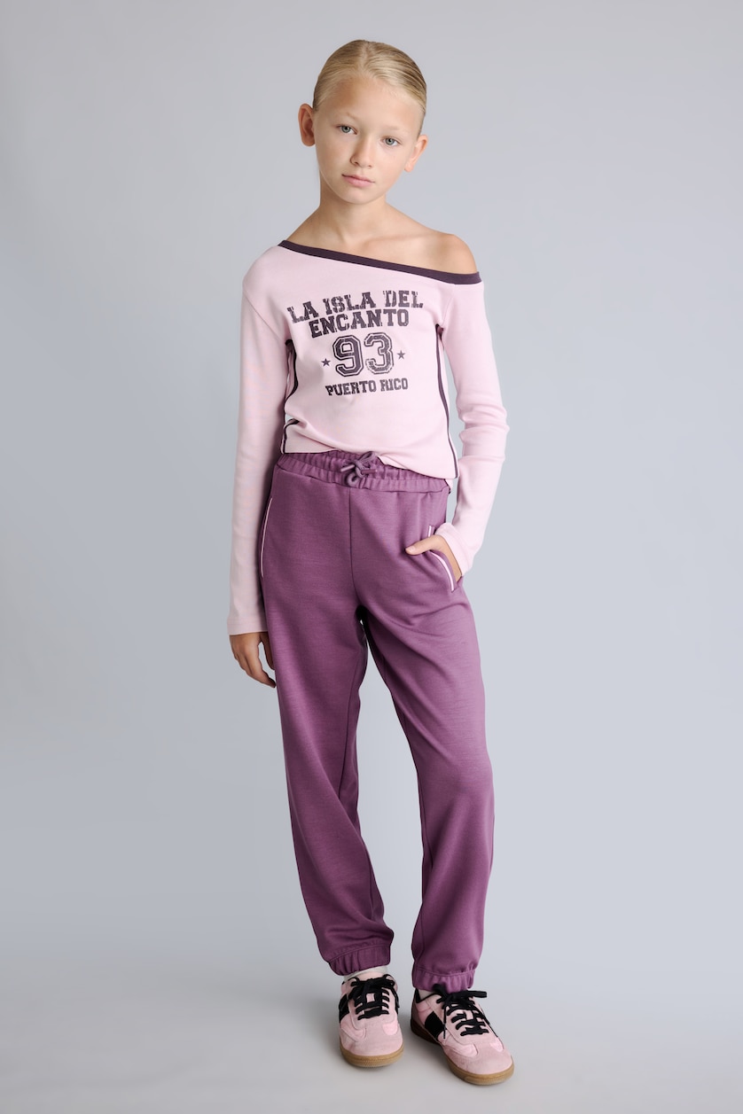 Young Girls - Teen Girls Light Pink Fashion Fit Slogan Long Sleeve T-Shirt