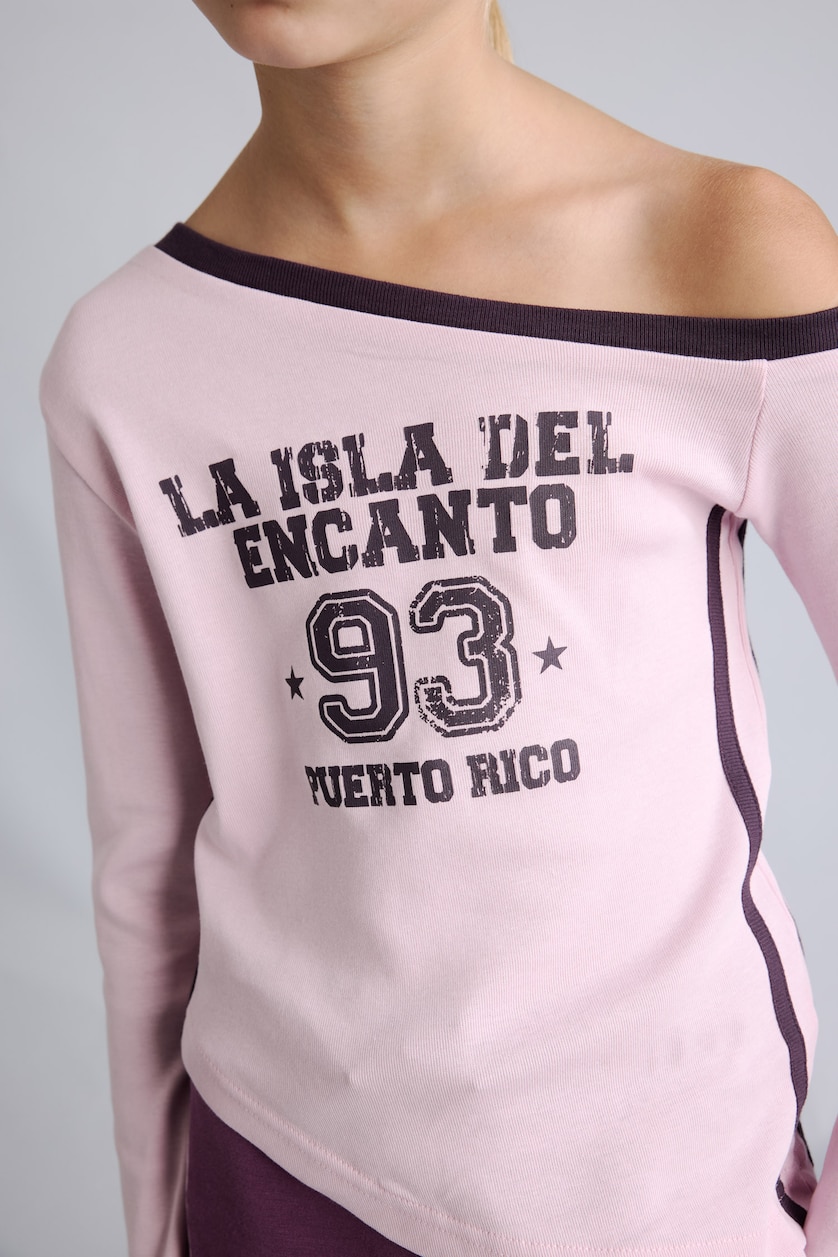 Young Girls - Teen Girls Light Pink Fashion Fit Slogan Long Sleeve T-Shirt