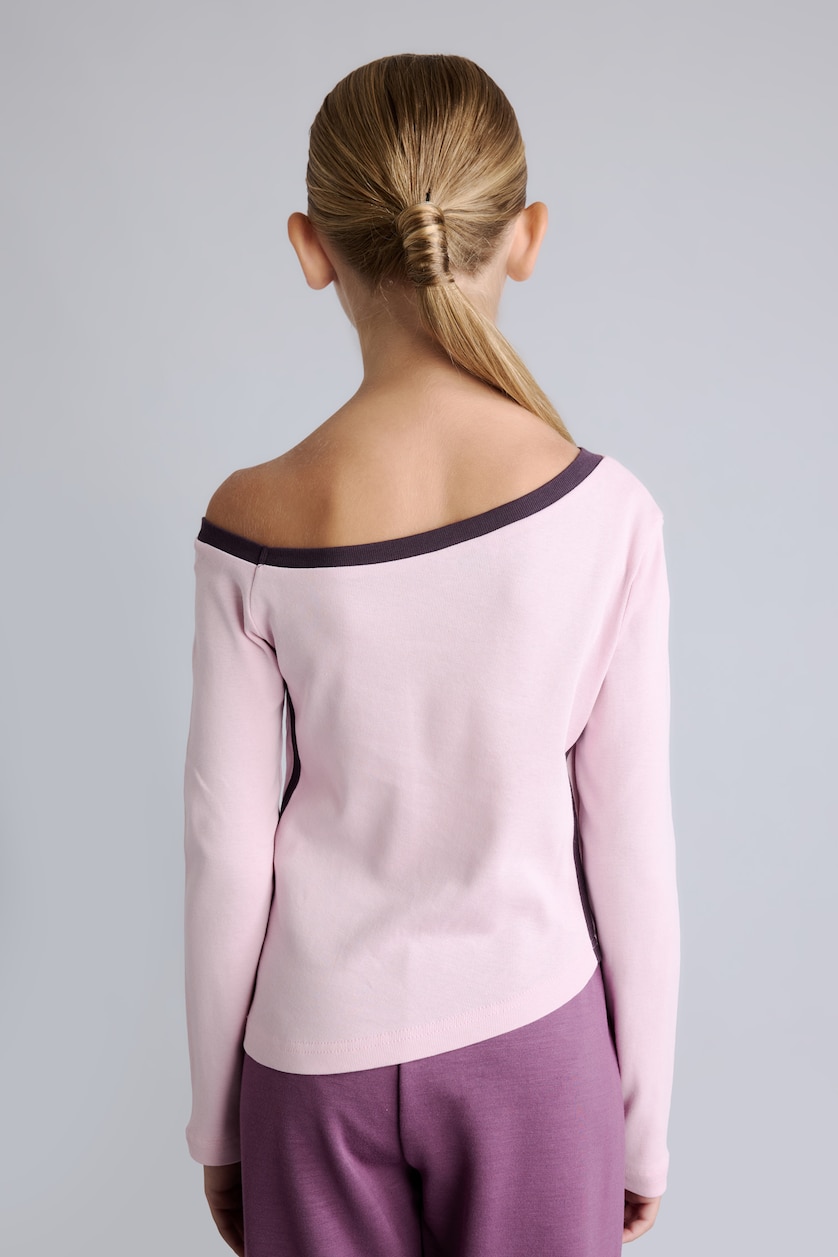Young Girls - Teen Girls Light Pink Fashion Fit Slogan Long Sleeve T-Shirt