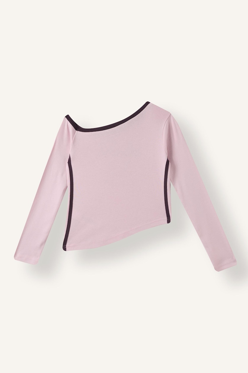 Young Girls - Teen Girls Light Pink Fashion Fit Slogan Long Sleeve T-Shirt