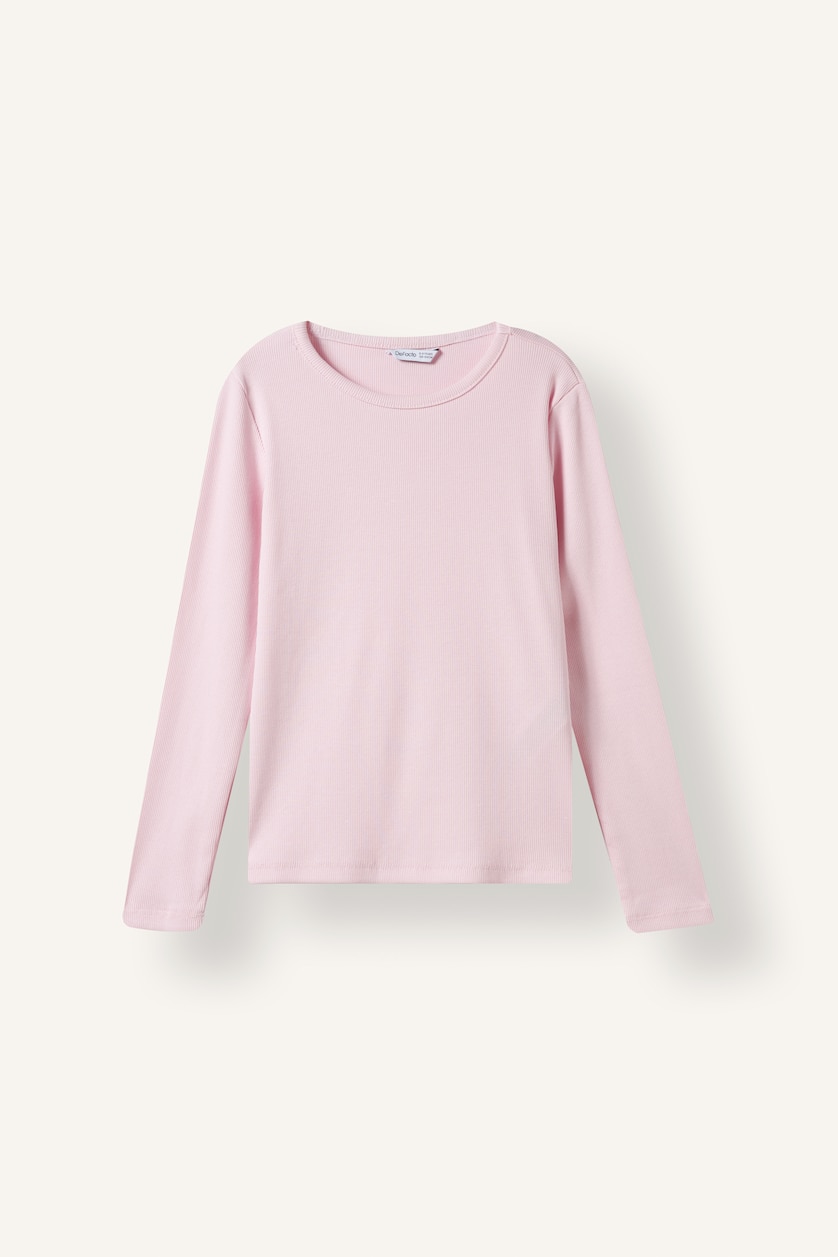 Kız Çocuk - Genç Kız Ekru Slim Fit Bisiklet Yaka 2'li Basic Tişört Kız Çocuk