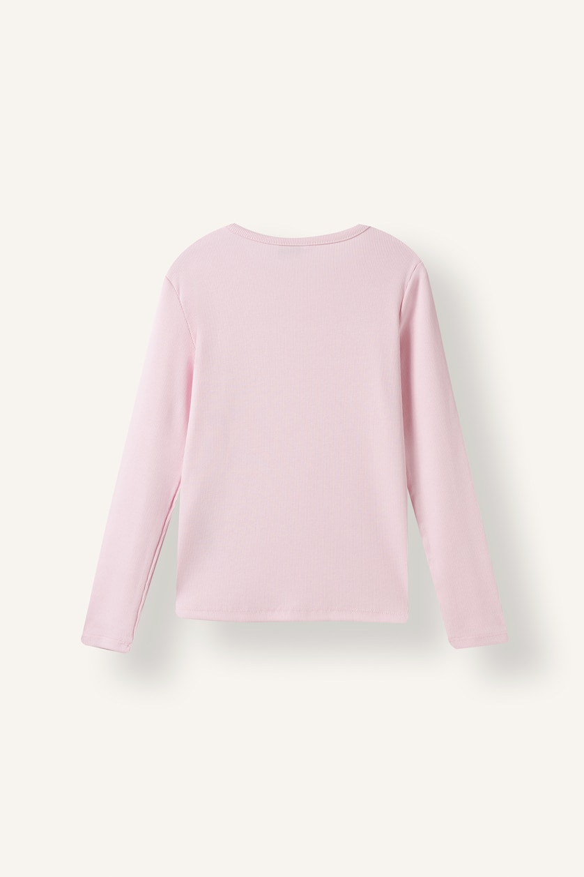 Kız Çocuk - Genç Kız Ekru Slim Fit Bisiklet Yaka 2'li Basic Tişört Kız Çocuk