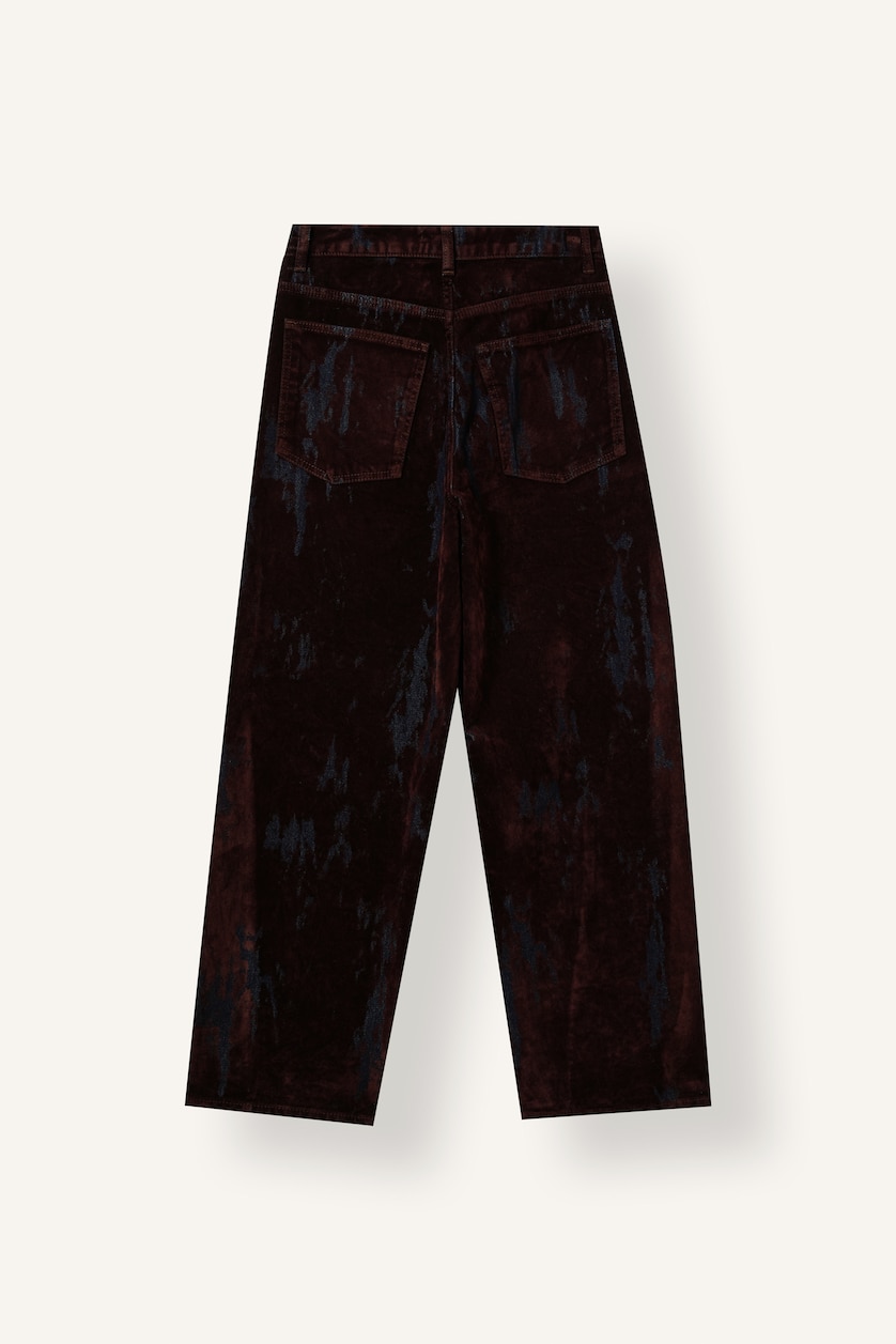 Kadın Kahve Barrel Fit Yüksek Bel Jean